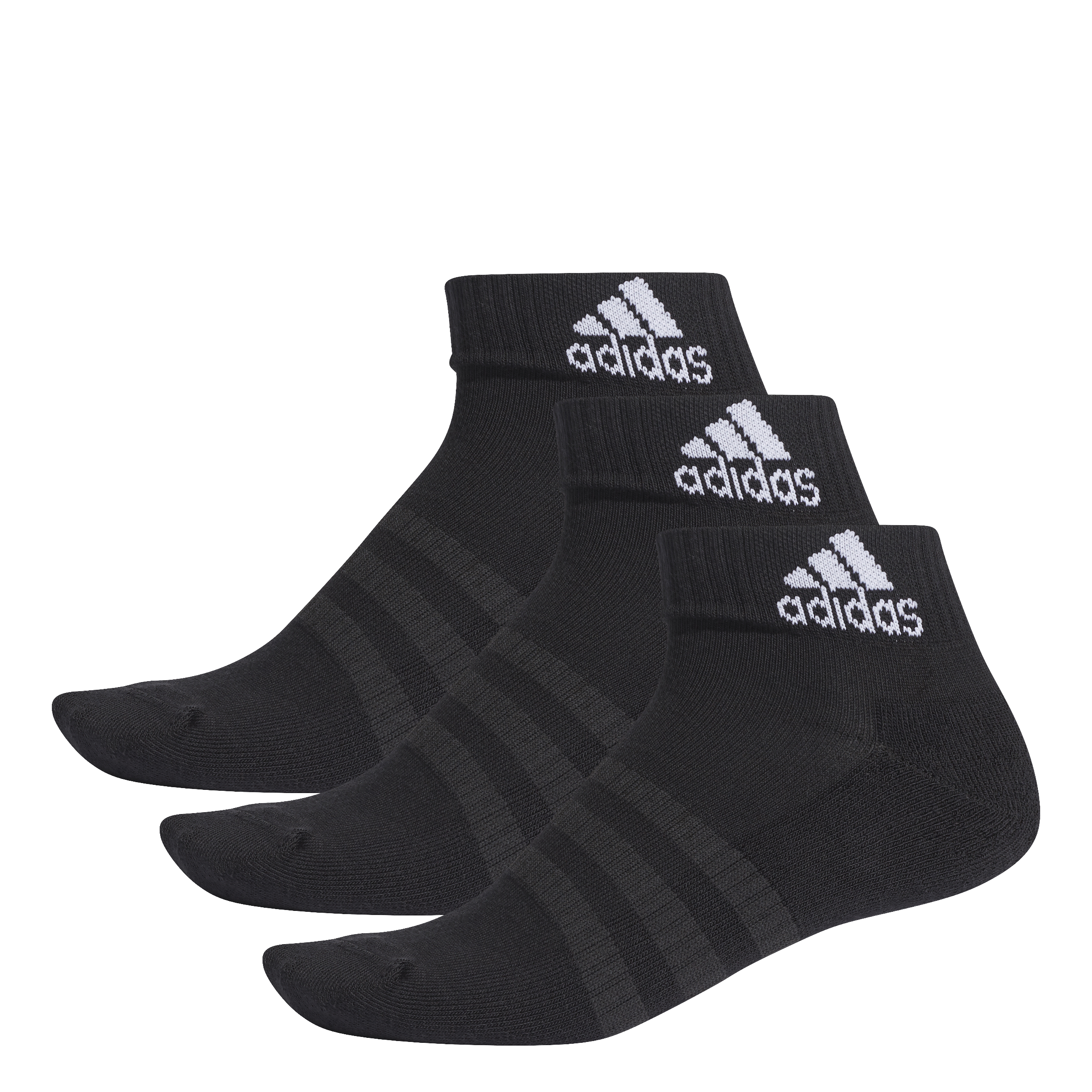 Adidas 3-Stripes Ankelsokker 3-pak (Sort)