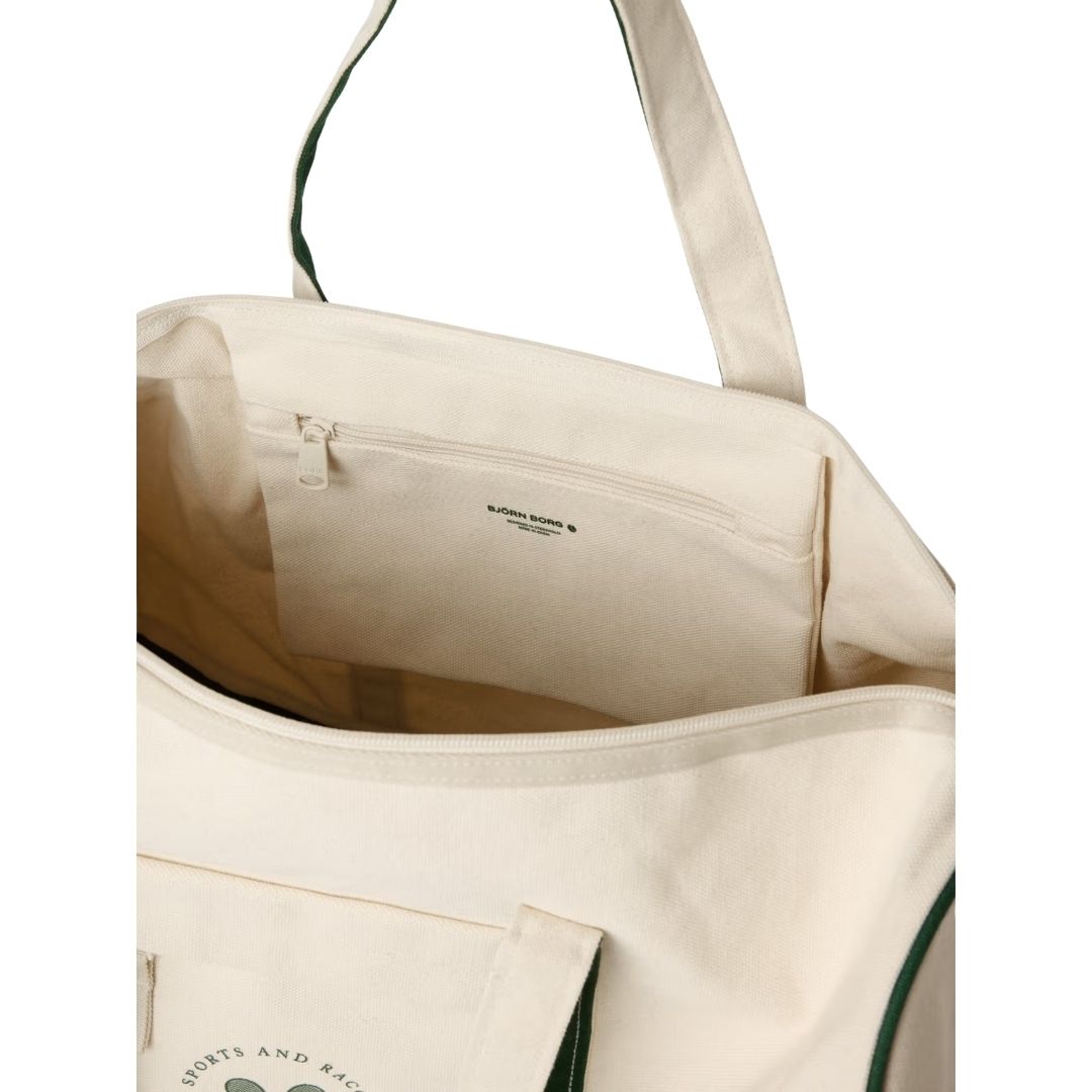 Björn Borg Ace Canvas Sports Bag (Egret)