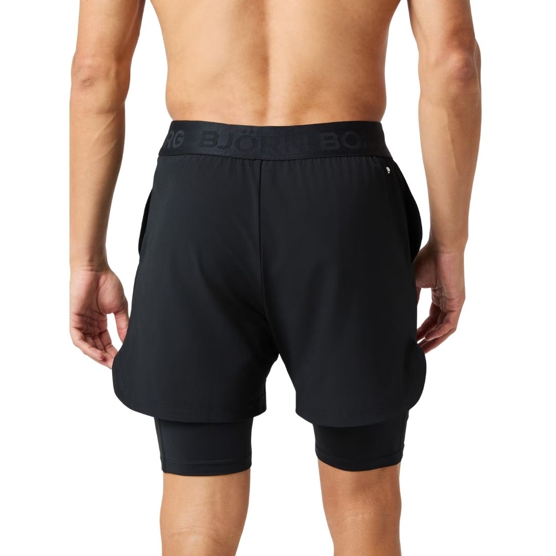 Björn Borg 2 in 1 Shorts Men (Black Beauty)