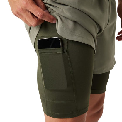 Björn Borg 2 in 1 Shorts Men (Dusty Olive)