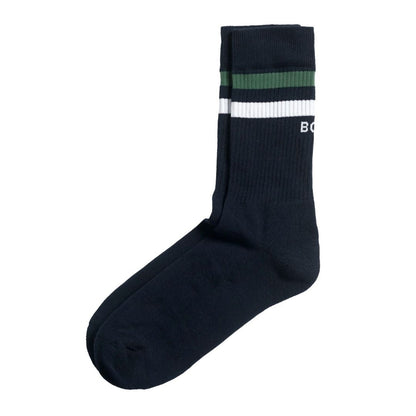 Björn Borg Classic Crew Sock (3-pak, White/Green/Navy Blue)