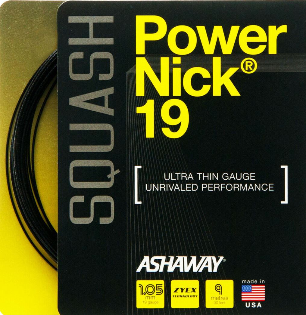 Besaiten mit <tc>Ashaway</tc> PowerNick Black 1.05