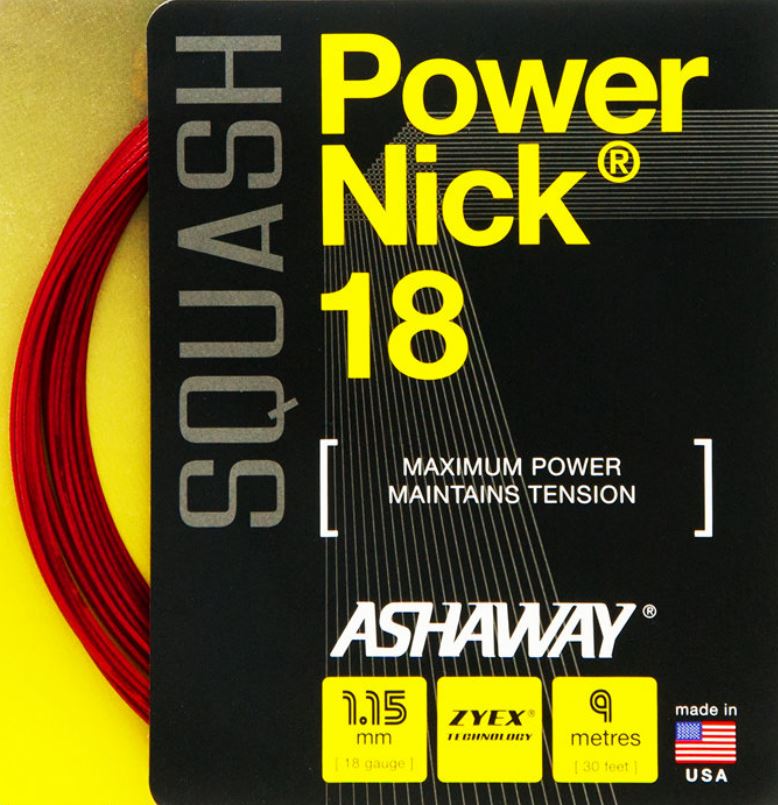 Stringing mit <tc>Ashaway</tc> Powernick 1.15